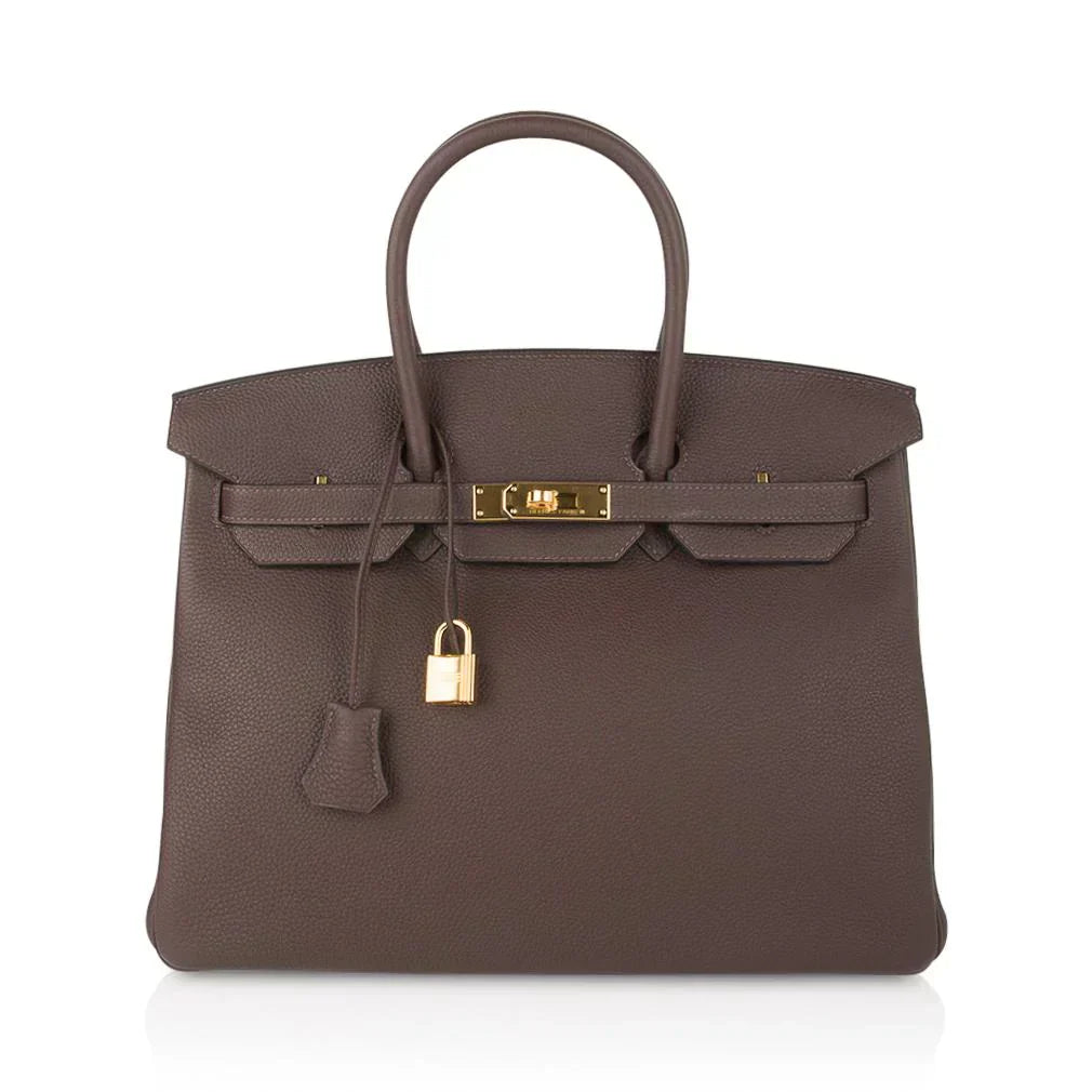 Birkin 35 Bag Chocolate Togo Gold Hardware