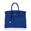 Birkin 35 Bag Blue de France Togo Leather with Palladium Hardware