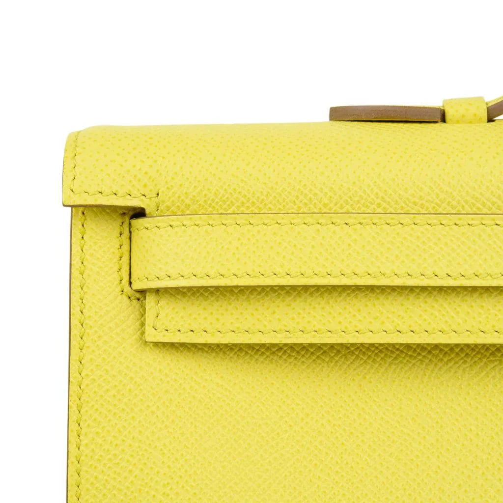 Kelly Cut Bag Clutch Souffre Rare to Find Epsom Leather
