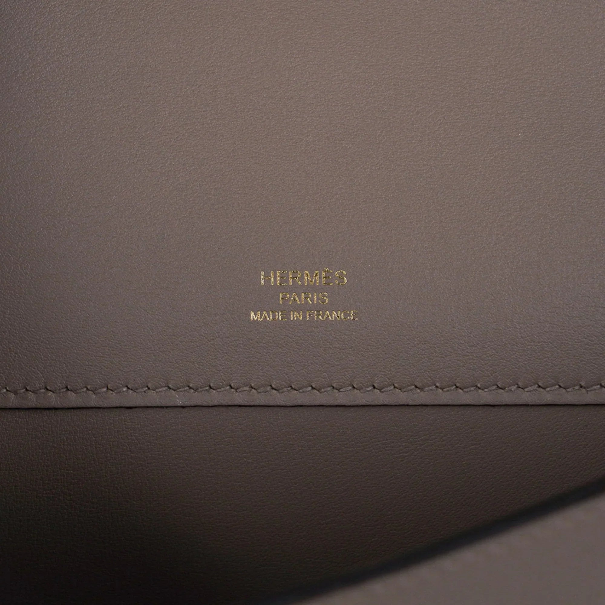 Kelly Cut Bag Gris Asphalte Gray Clutch Swift Gold Hardware