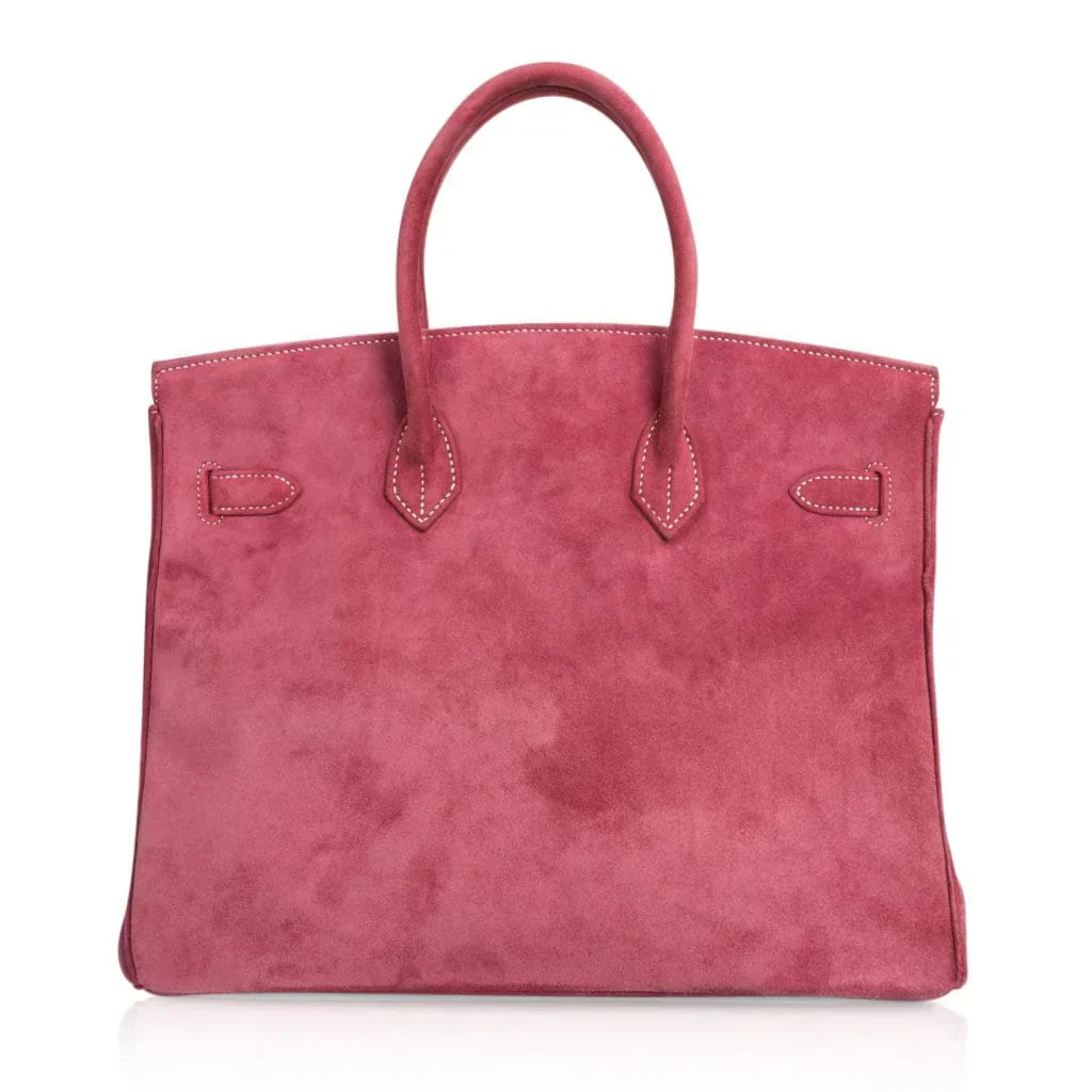 Birkin 35 Bag Fuchsia Pink Doblis Palladium Rare