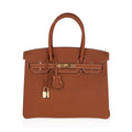 Birkin 30 Bag Gold Togo Leather Gold Hardware
