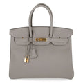 Birkin 35 Bag Gris Asphalte Togo Gold Hardware