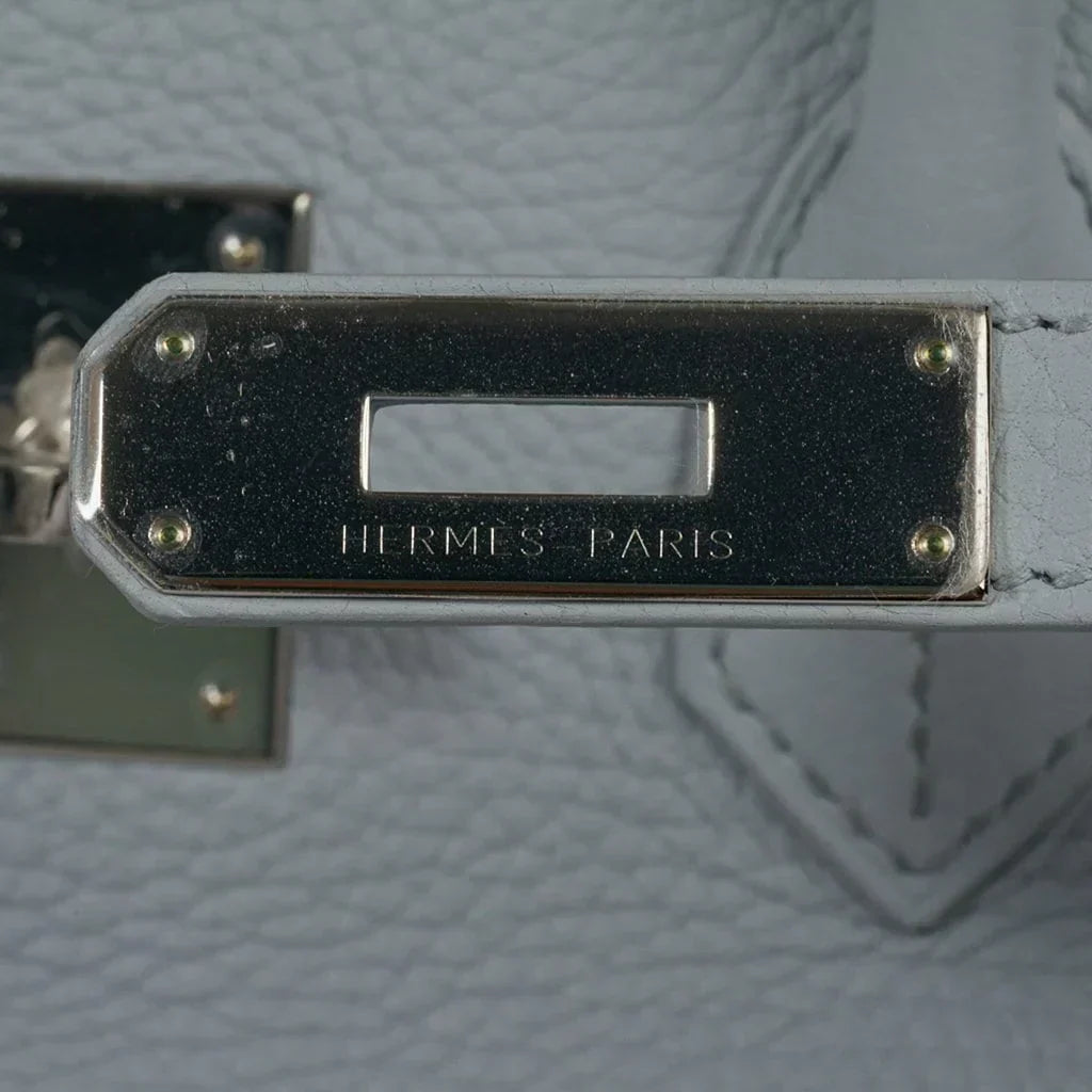 Birkin 35 Bag Blue Bleu Pale Togo Palladium Hardware