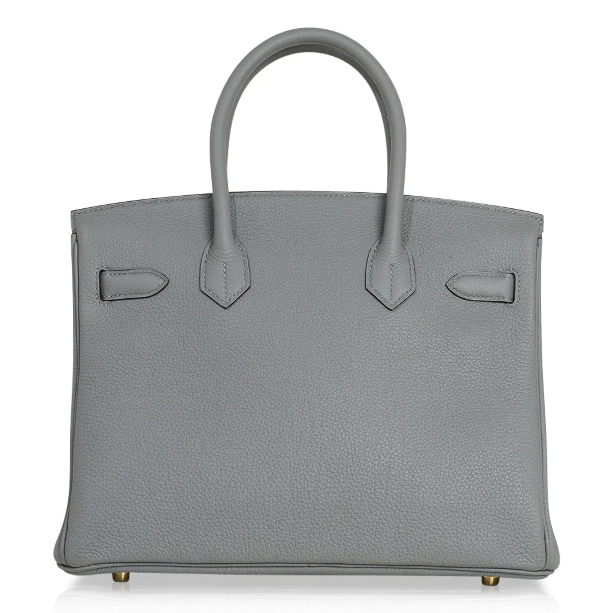 Birkin 30 Bag Gris Mouette Gold Hardware Togo Leather