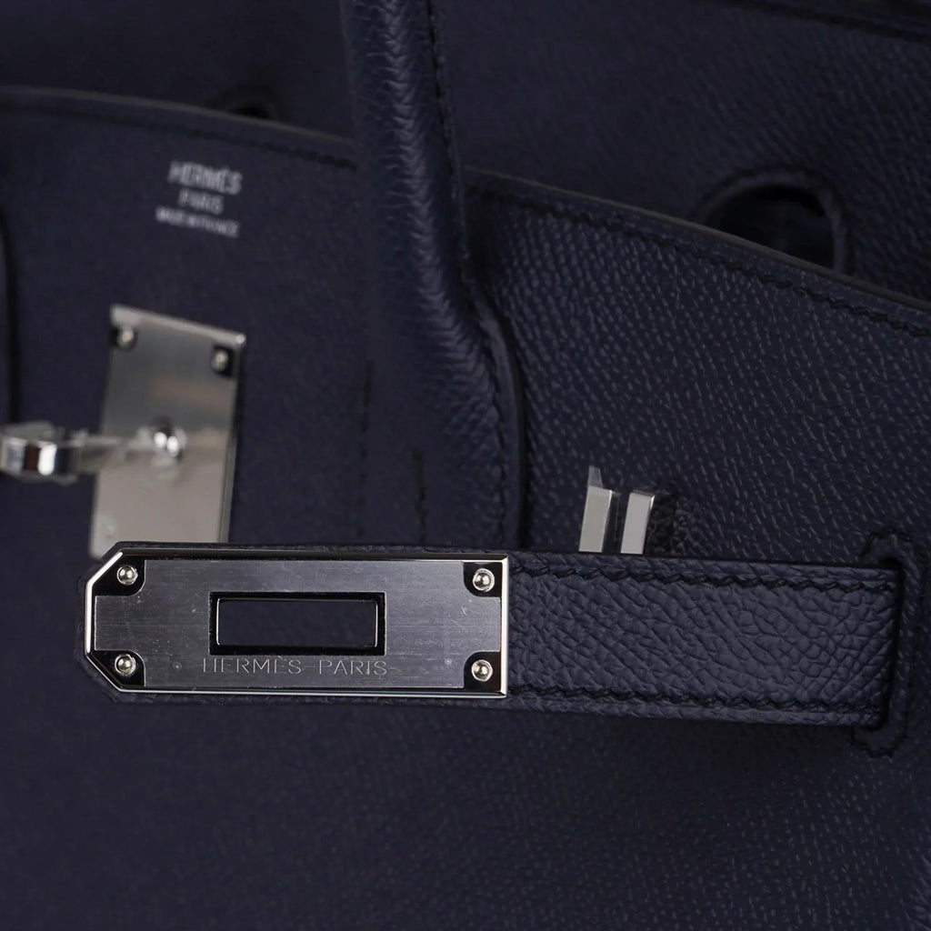Birkin 30 Bag Indigo Epsom Palladium Hardware New w/ Box