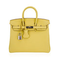 Birkin 25 Bag Jaune Poussin Togo Leather with Palladium Hardware