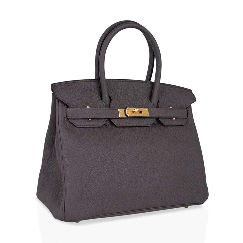 Birkin 30 Bag Etain Gray Coveted Gold Hardware Togo