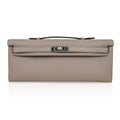 Kelly Cut Bag Gris Asphalte Gray Clutch Swift Palladium