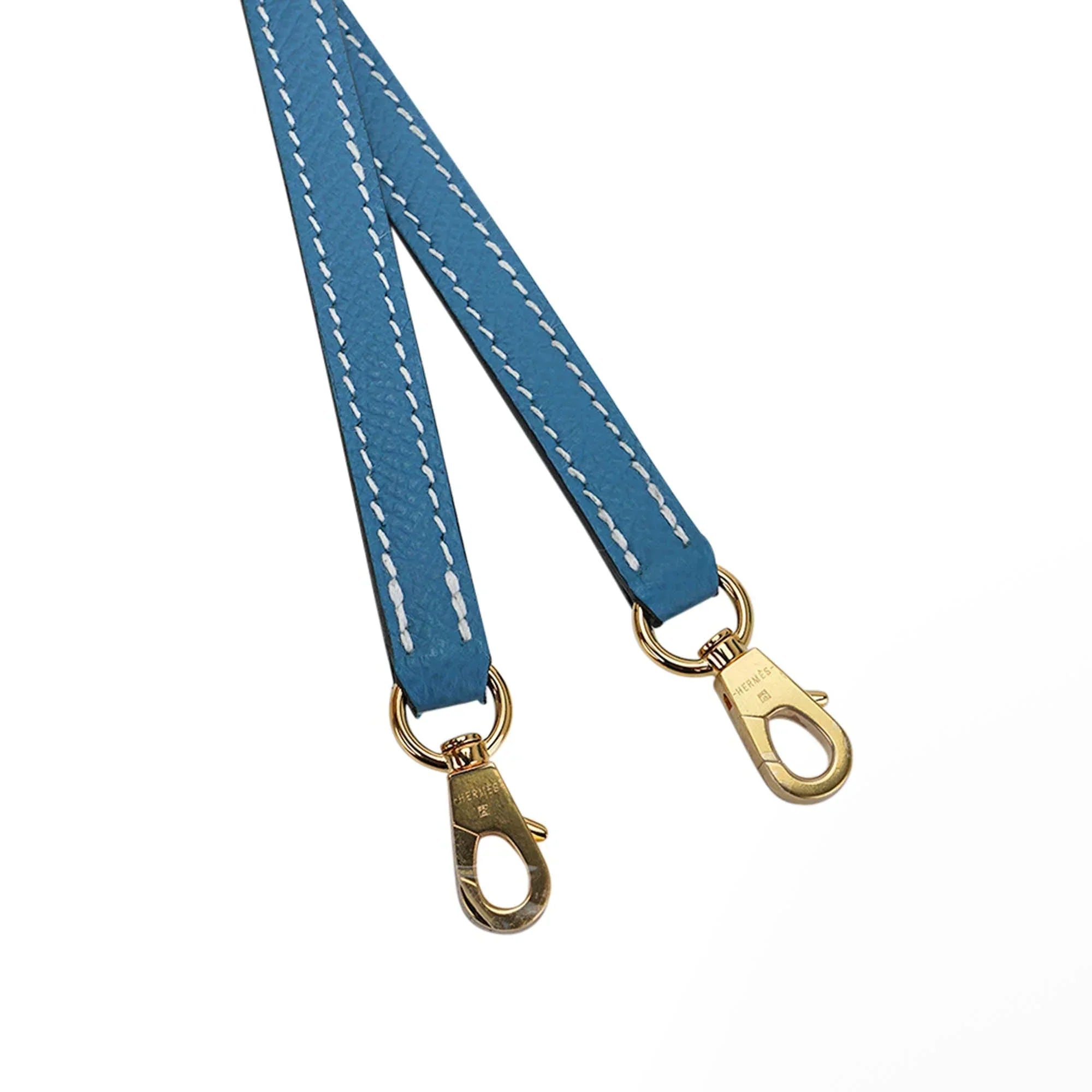 Mini Kelly 20 Bag Sellier New Blue Jean Epsom Leather with Gold Hardware