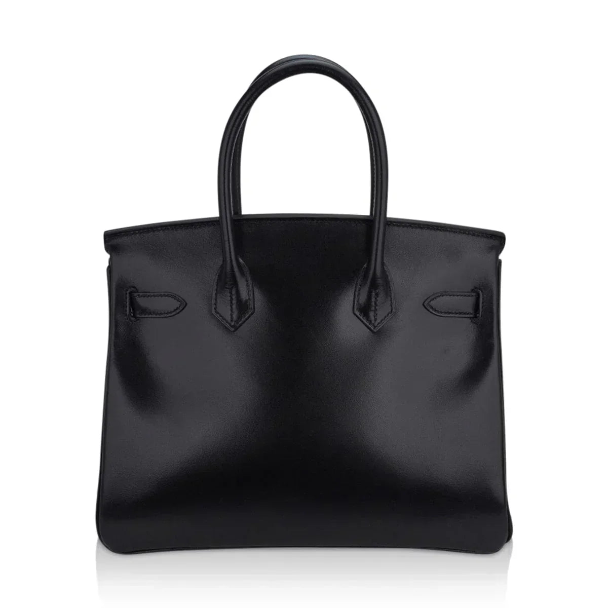 Birkin 30 Black Box Leather Bag Palladium Hardware