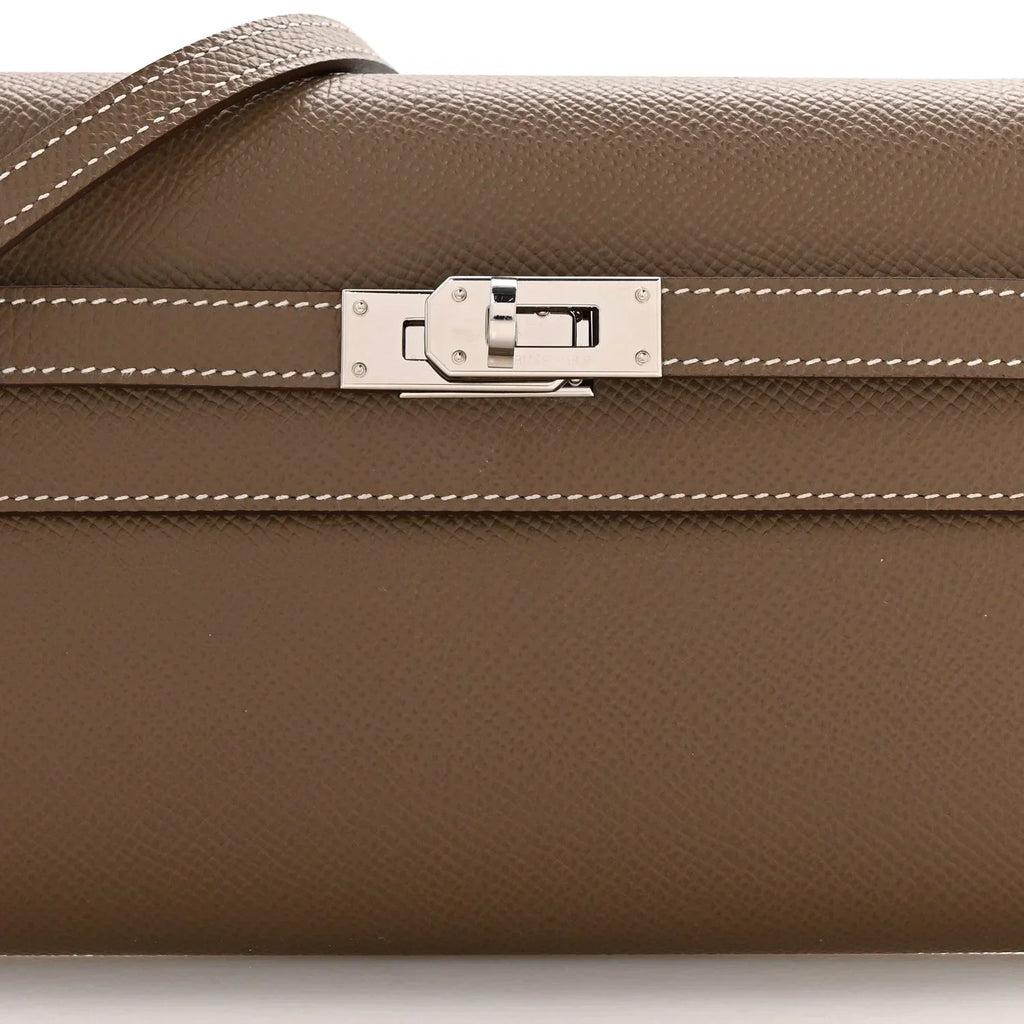 Kelly Wallet To Go Etoupe Epsom Palladium Hardware
