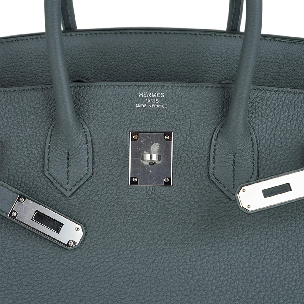 Birkin 35 Bag Vert Amande Togo Leather with Palladium Hardware
